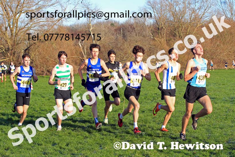 Mens under-17s, 2022 North Eastern Cross Country Champs., Temple Park, South Shields.  Photo: David T. Hewitson/Sports for All Pics